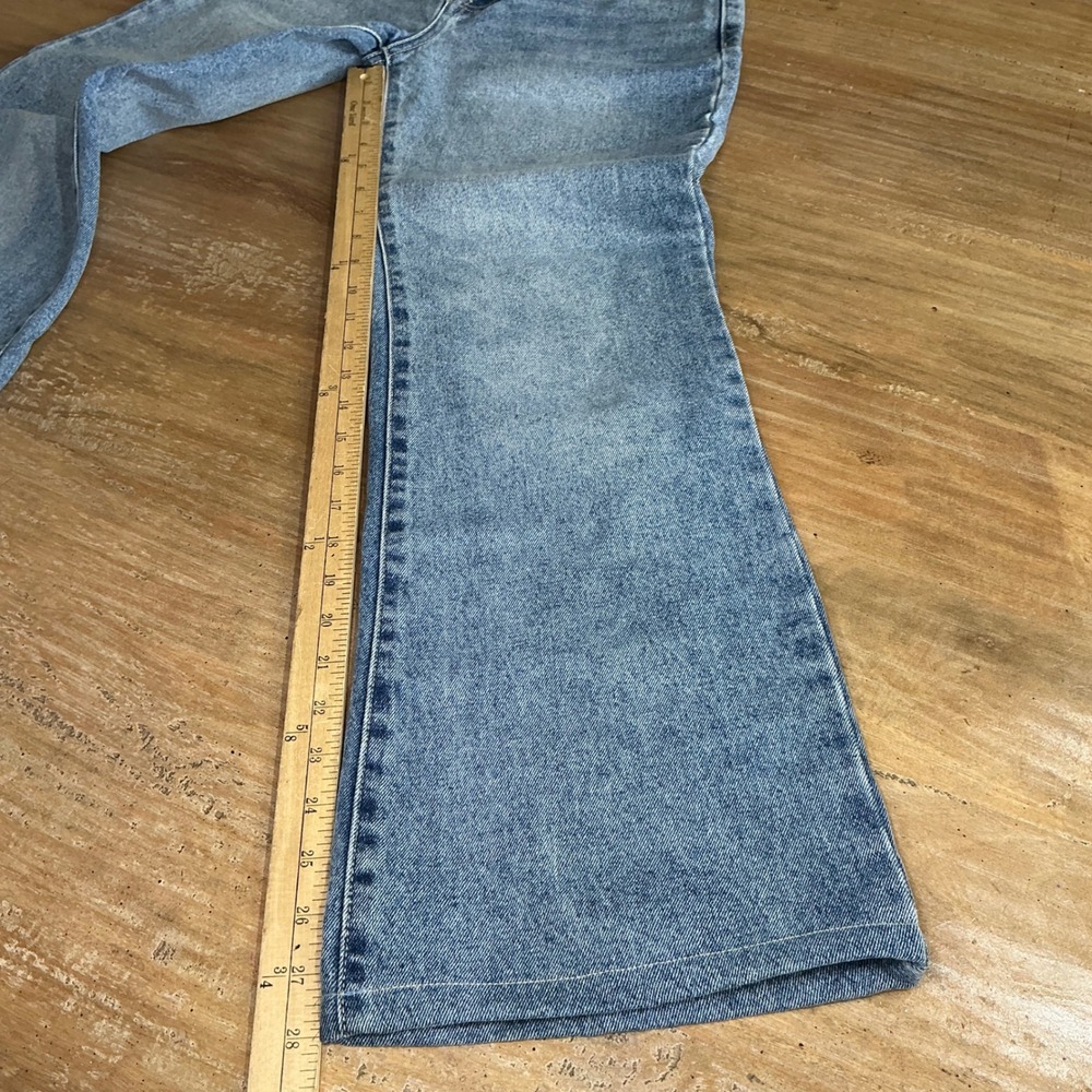 Ed Hardy Wide Leg Tattoo Graphic Jeans Light Wash Blue Size 26 Y2K Streetwear - Picture 5 of 6